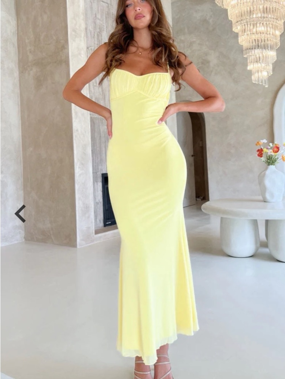 Beginning Boutique Elysium Yellow Maxi Dress